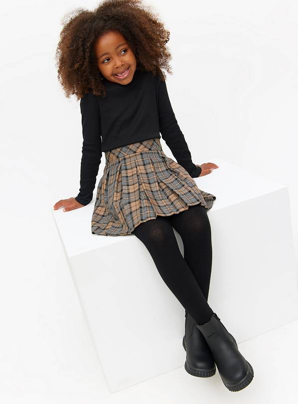 Buy Beige Check Pleated Skirt 5 years Skirts and shorts Tu